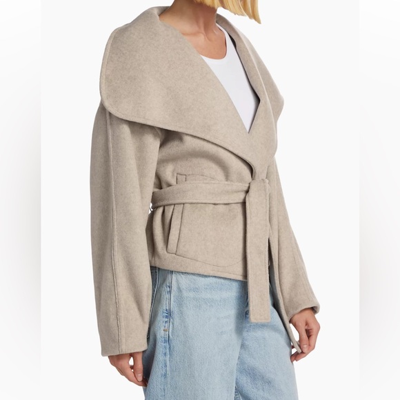 LIKE NEW FREE PEOPLE MINA FLEECE TIE JACKET - Picture 4 of 7